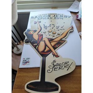 RARE SAILOR JERRY CARIBBEAN RUM SPICED RUM METAL TIN SIGN Vintage Art Beautiful